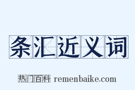 条汇近义词是什么意思的图片